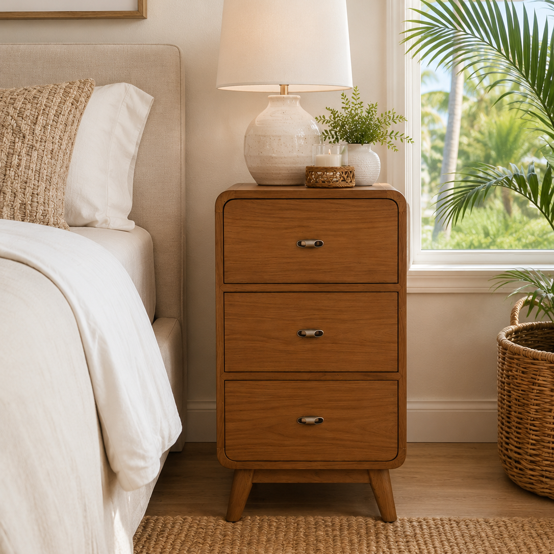 Broward Design Center Recycled Teak 3-Drawer Accent Chest