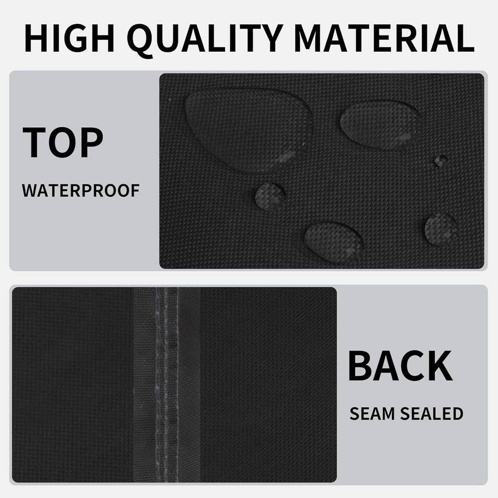 Outdoor Fire Pit Cover Square 32" Lx32 Wx24 H, Durable Outdoor Gas Waterproof and Weatherproof Cover, Black