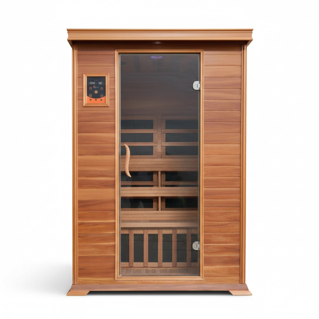 Sunray Sierra 2-Person Infrared Cedar Sauna with Carbon Heaters
