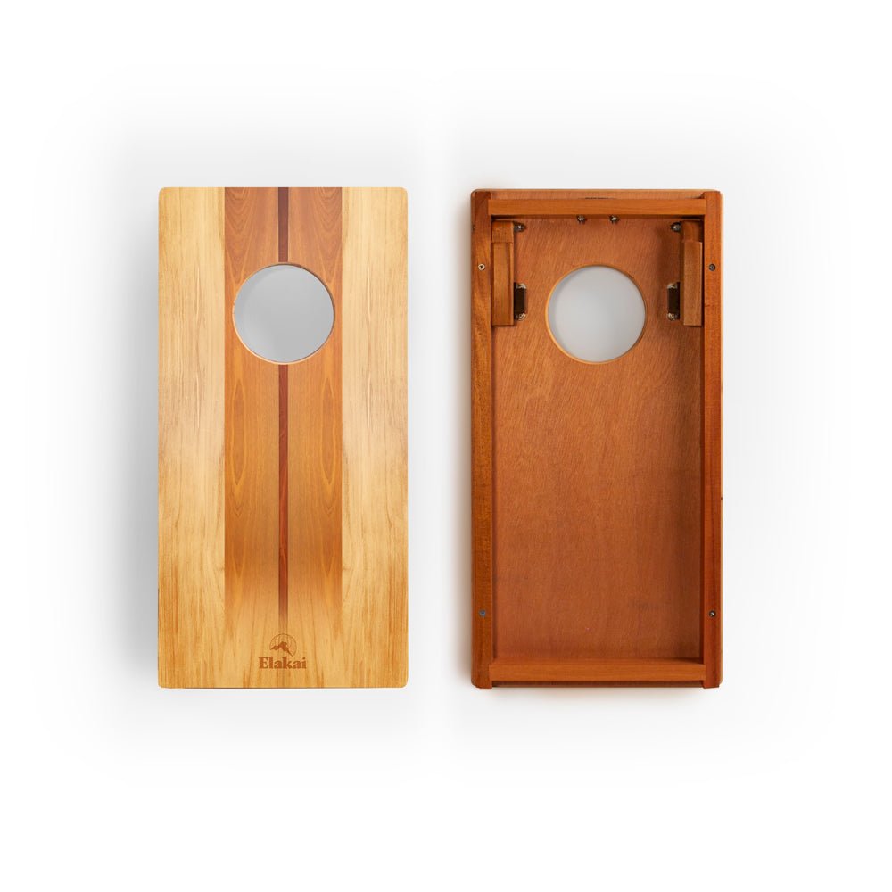 Elakai Natural Surf Beach 1ft x 2ft Travel Cornhole Set