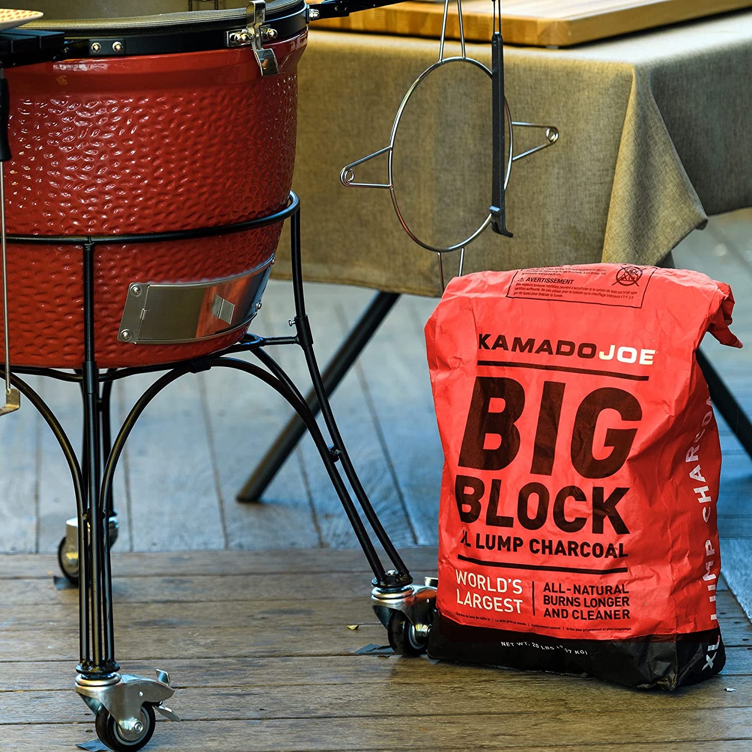 Joe Jr Grill Cart and 20LB 100% Natural Lump Charcoal