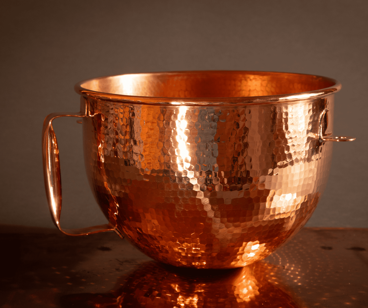 Sertodo Copper Mixing Bowl for KitchenAid Lift Stand Mixers - fits most 5, 6, 7, and 8 quart Mixer models