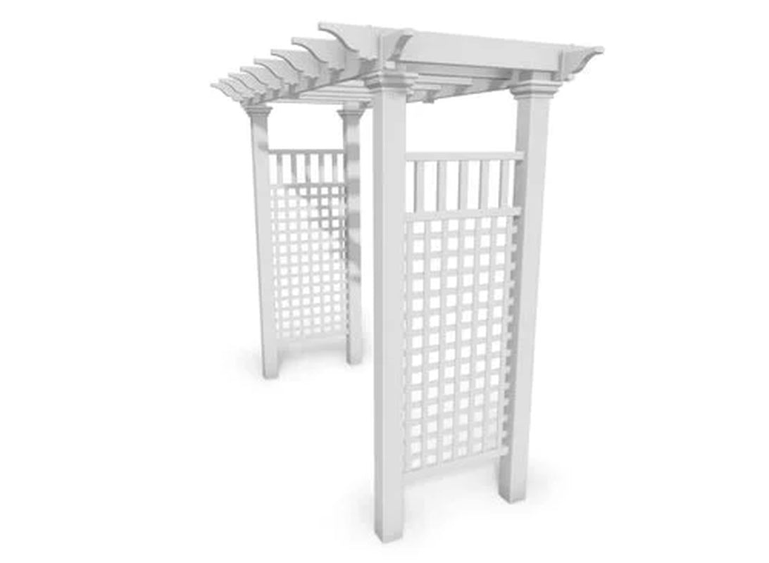 88" X 32" X 86.5" Fairfield Grande Vinyl Arbor, White, VA84231