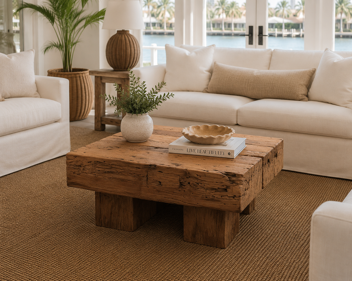 Anteak Organic Square Teak Coffee Table – 32"