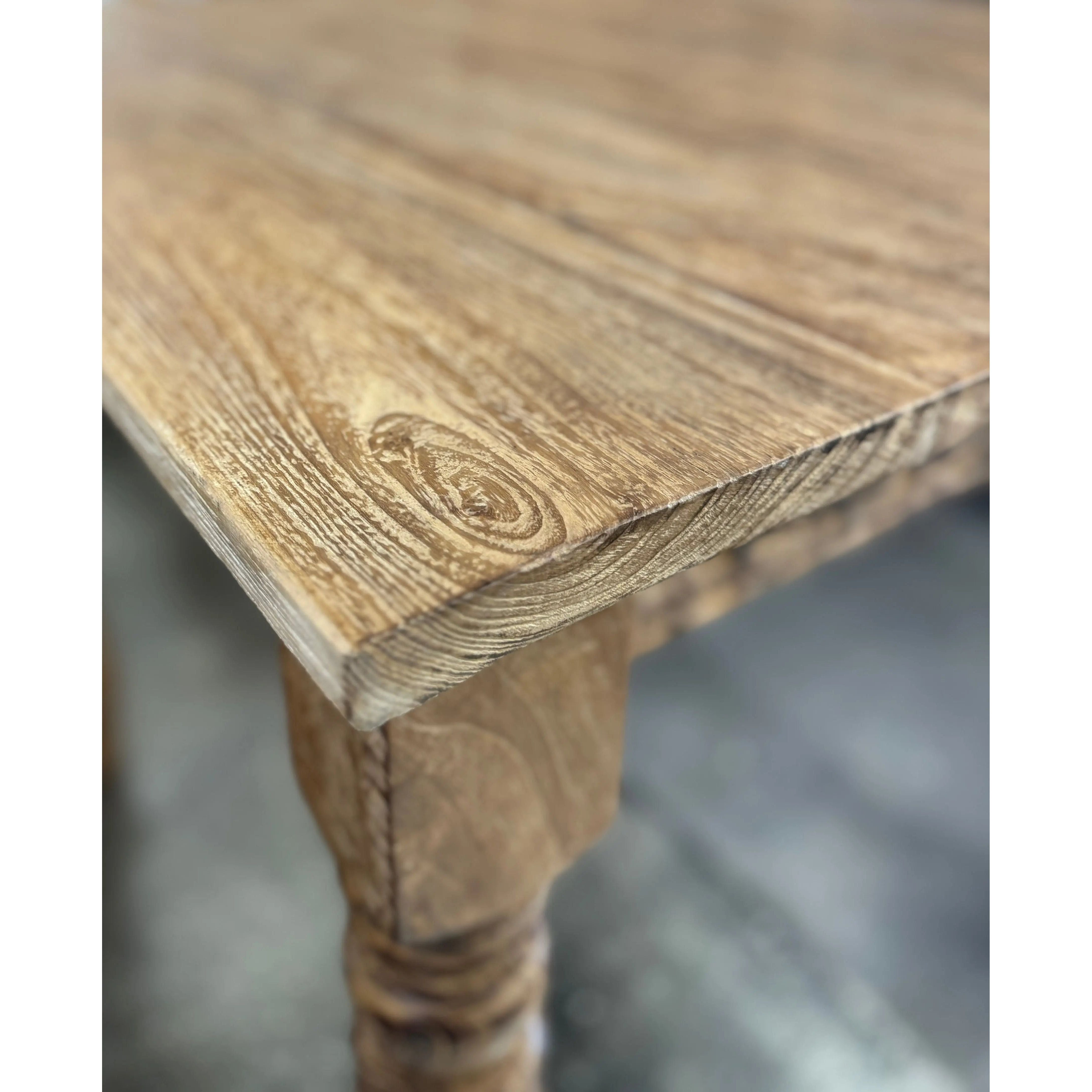 The Broward Design Center Teak Stained Square Dining Table – 36"