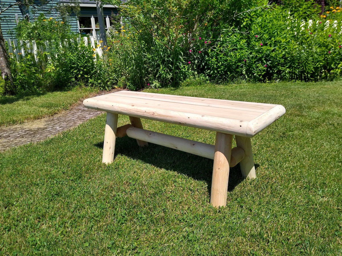 Cedar Creek White Cedar Outdoor Entryway Bench