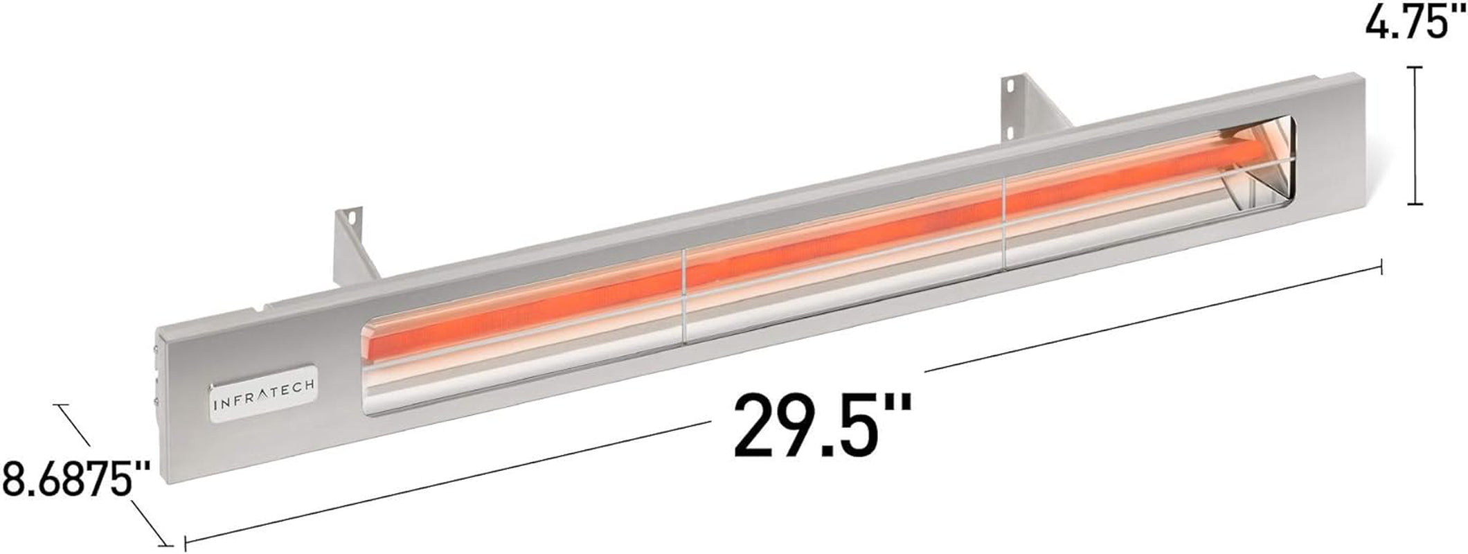 SL-3024 BL Slimline Series Single Element Electric Patio Heater 63.5" Long, 3000 Watts, 240 Volts, Black Finish