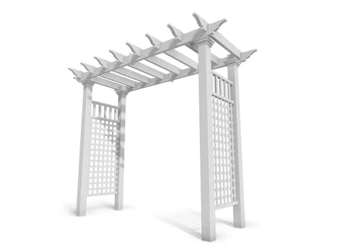 88" X 32" X 86.5" Fairfield Grande Vinyl Arbor, White, VA84231