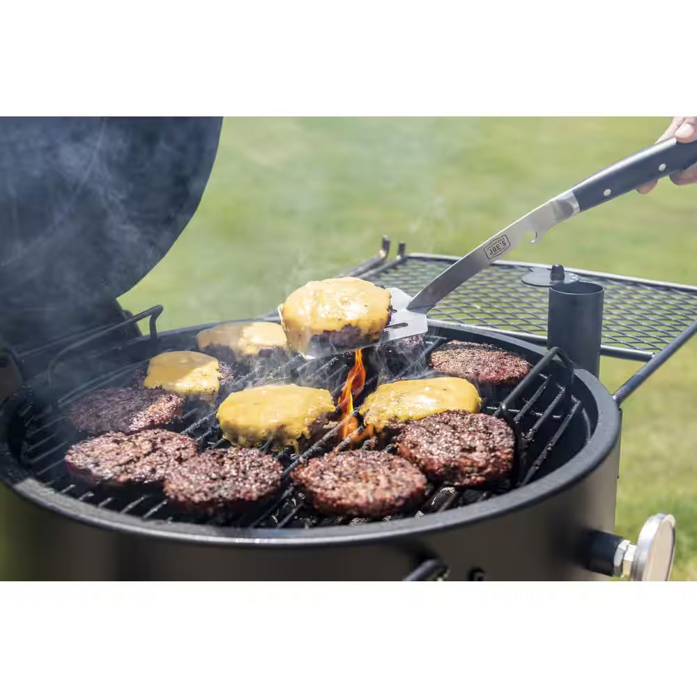 Bronco Charcoal Drum Smoker Grill in Black with 284 Sq. In. Cooking Space