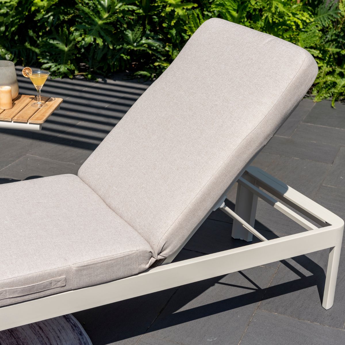 LifestyleGarden® Portals Sun Lounger with Cushion – Coral Sand