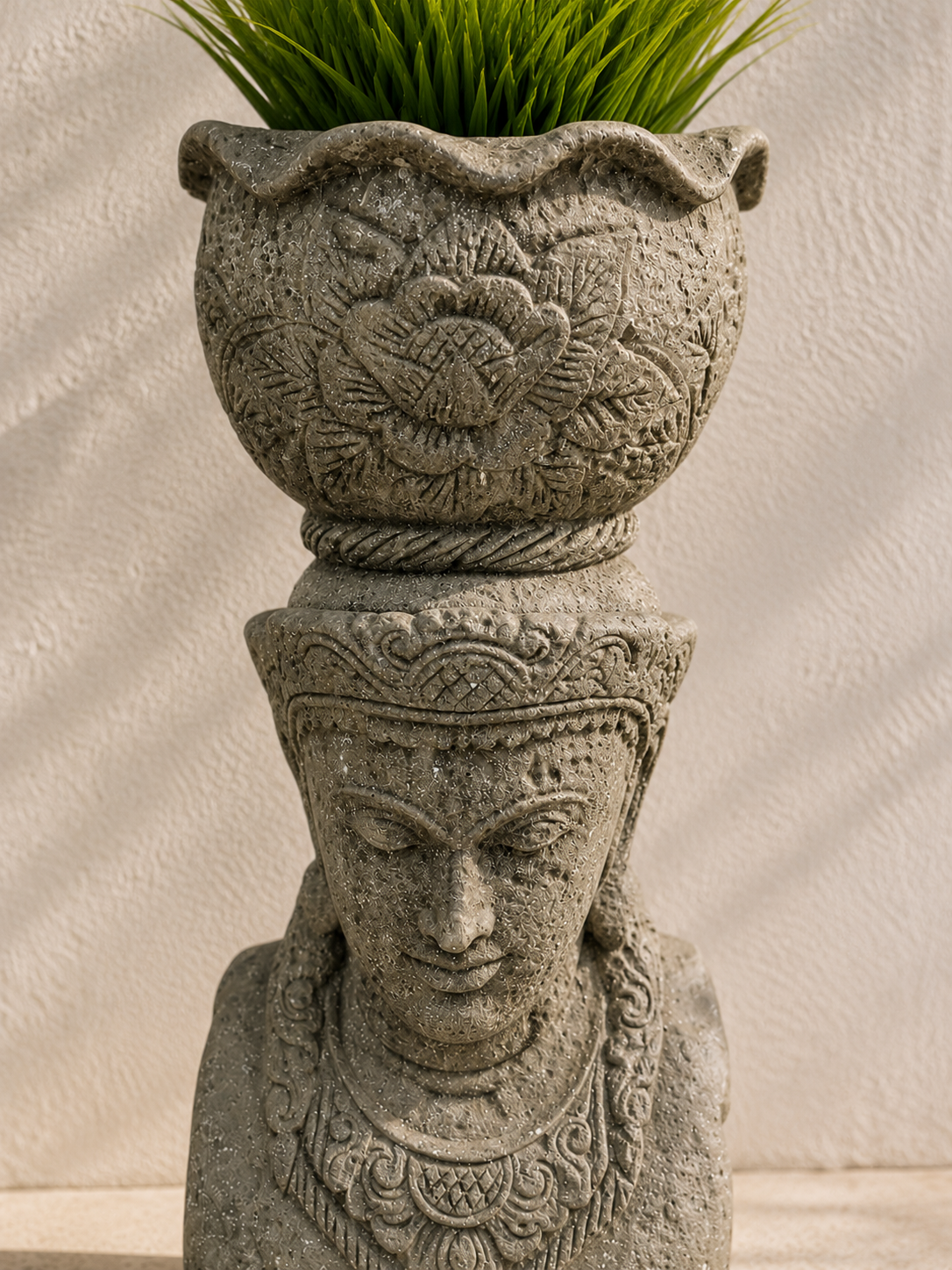 The Broward Design Center Stone Buddha Garden Planter – 39"