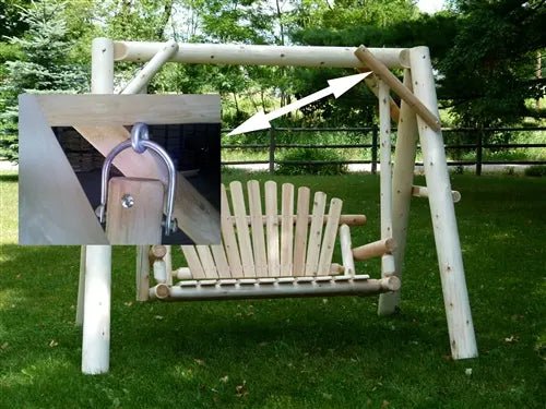 Cedar Creek Rustic Furniture Handcrafted White Cedar Patio Swing – 5-Foot