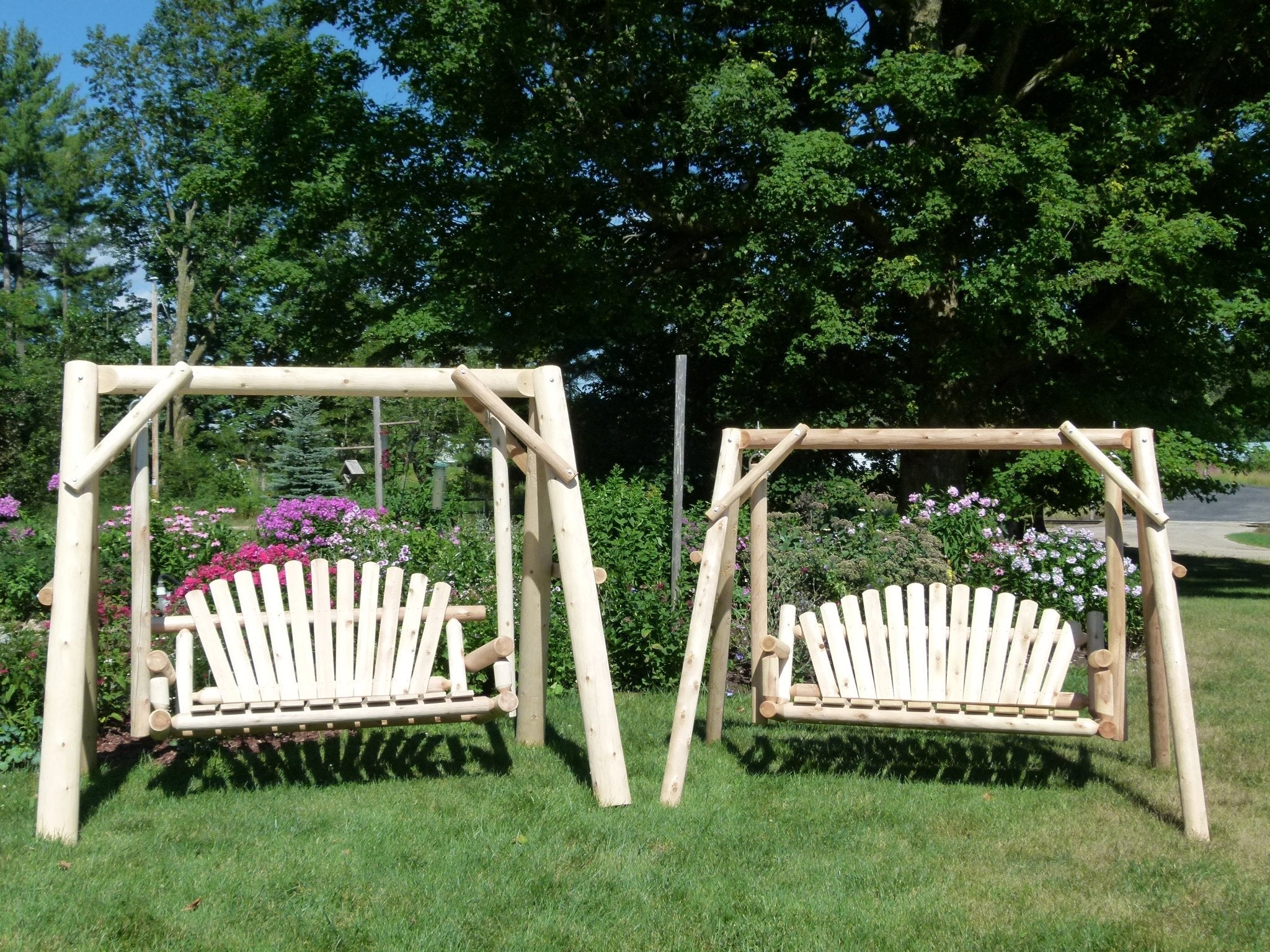 Cedar Creek Rustic Furniture Handcrafted White Cedar Patio Swing – 5-Foot