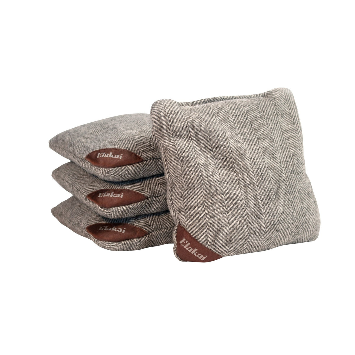 Elakai 6-in Herringbone All-Weather Cornhole Bags | Set of 4