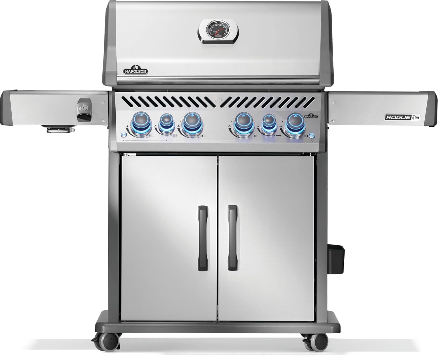 Rogue PRO-S 525 Natural Gas Grill with Infrared Side and Rear Burners, Stainless Steel, Durable 6-Burner Cooking Surface