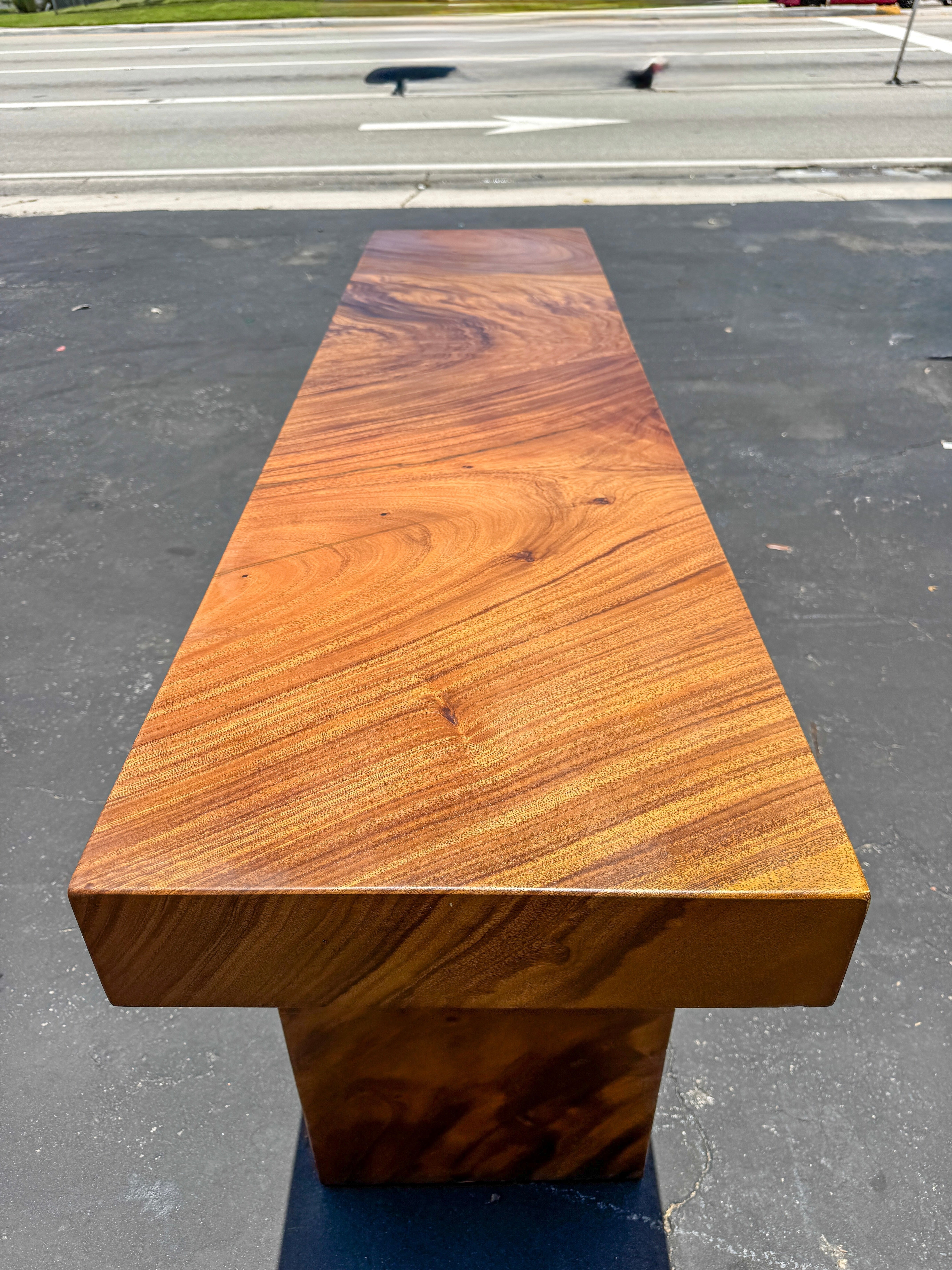 The Broward Design Center Suar Live-Edge Slab Console Table – 71"