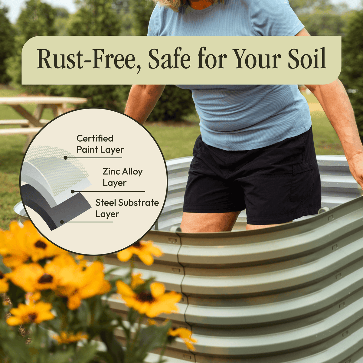 Gro-Rite “No Tools Needed” Premium Metal Raised Garden Bed Kit