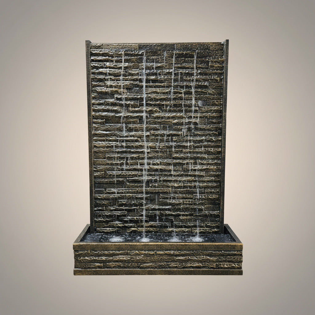 The Broward Design Center GRC Architectural Rock Waterfall Fountain – 48" × 72"