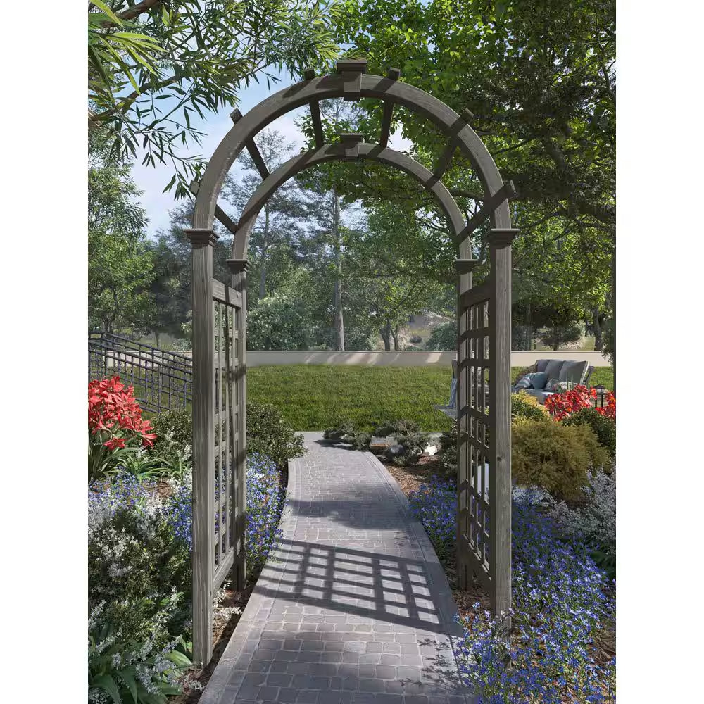 Rosewood 47 In. L X 24 In. W X 88 In. H Cedar Arbor, Charcoal