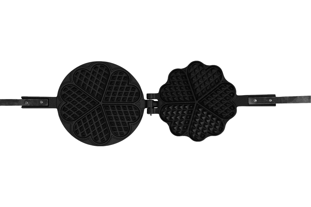 Espegard Cast Iron Waffle Iron for Open-Fire Cooking