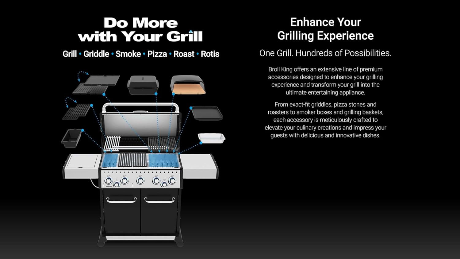 674117 Baron 420 Pro Shadow 4-Burner Pellet Ready Natural Gas Grill in Black