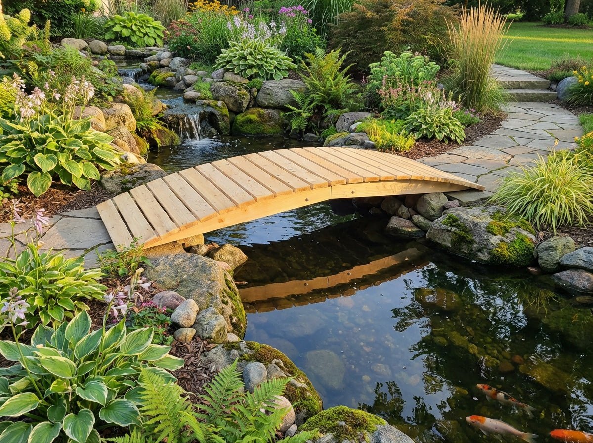 Cedar Creek 8-Ft White Cedar Garden Bridge