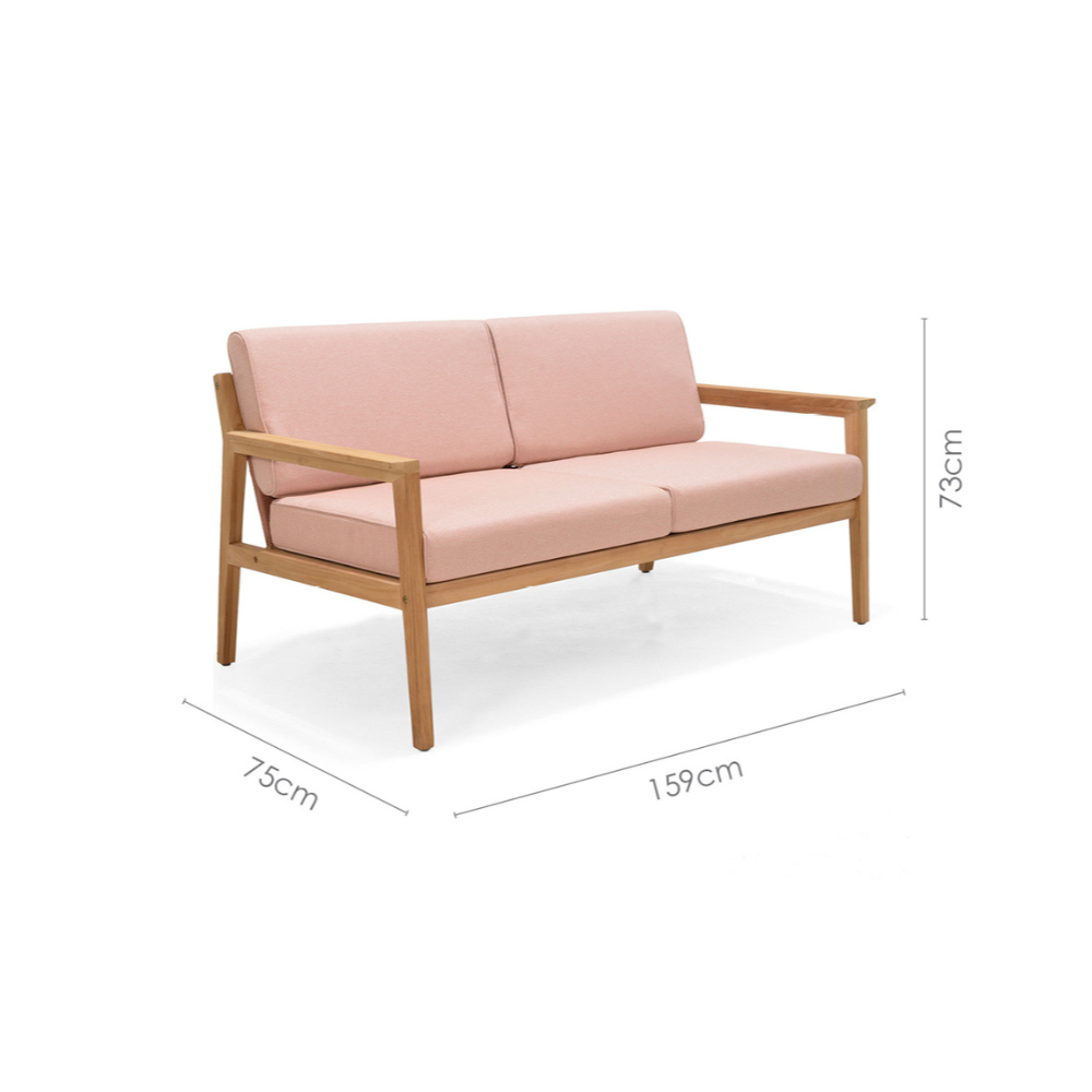 LifestyleGarden Agate Teak Outdoor Lounge Set