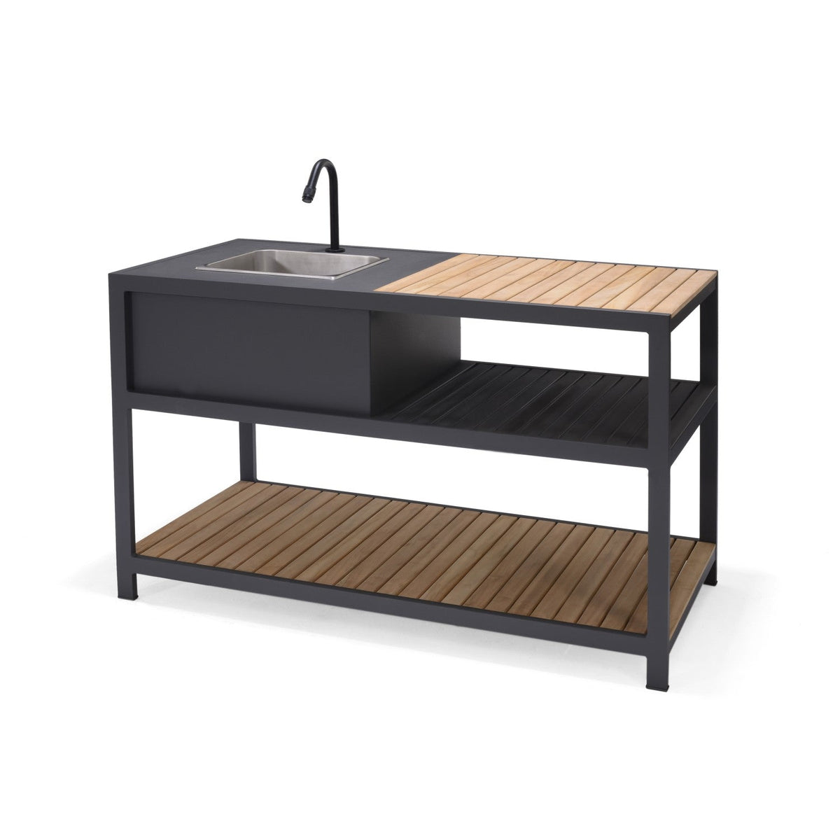 LifestyleGarden Amber Outdoor Kitchen with Teak, Sink & Tap