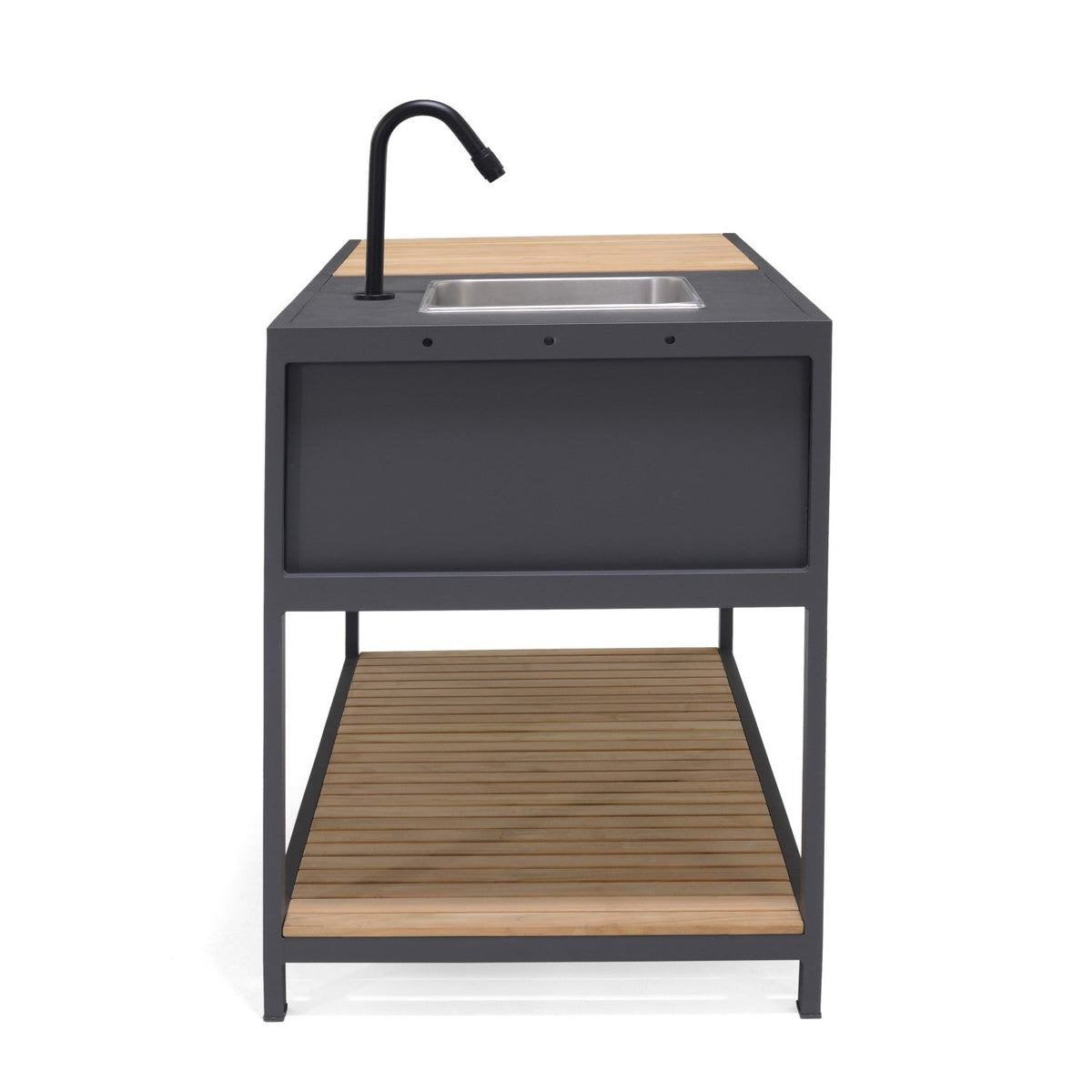 LifestyleGarden Amber Outdoor Kitchen with Teak, Sink & Tap
