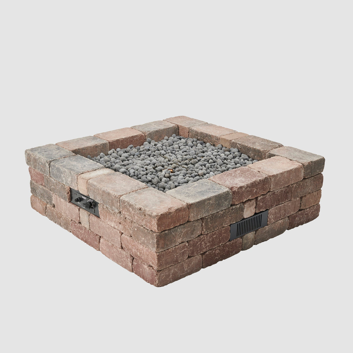 Outdoor GreatRoom Bronson 51" Square Gas Fire Pit Kit