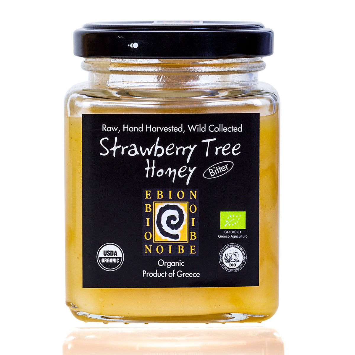 EBION Strawberry Tree Honey | Raw Organic Greek Honey