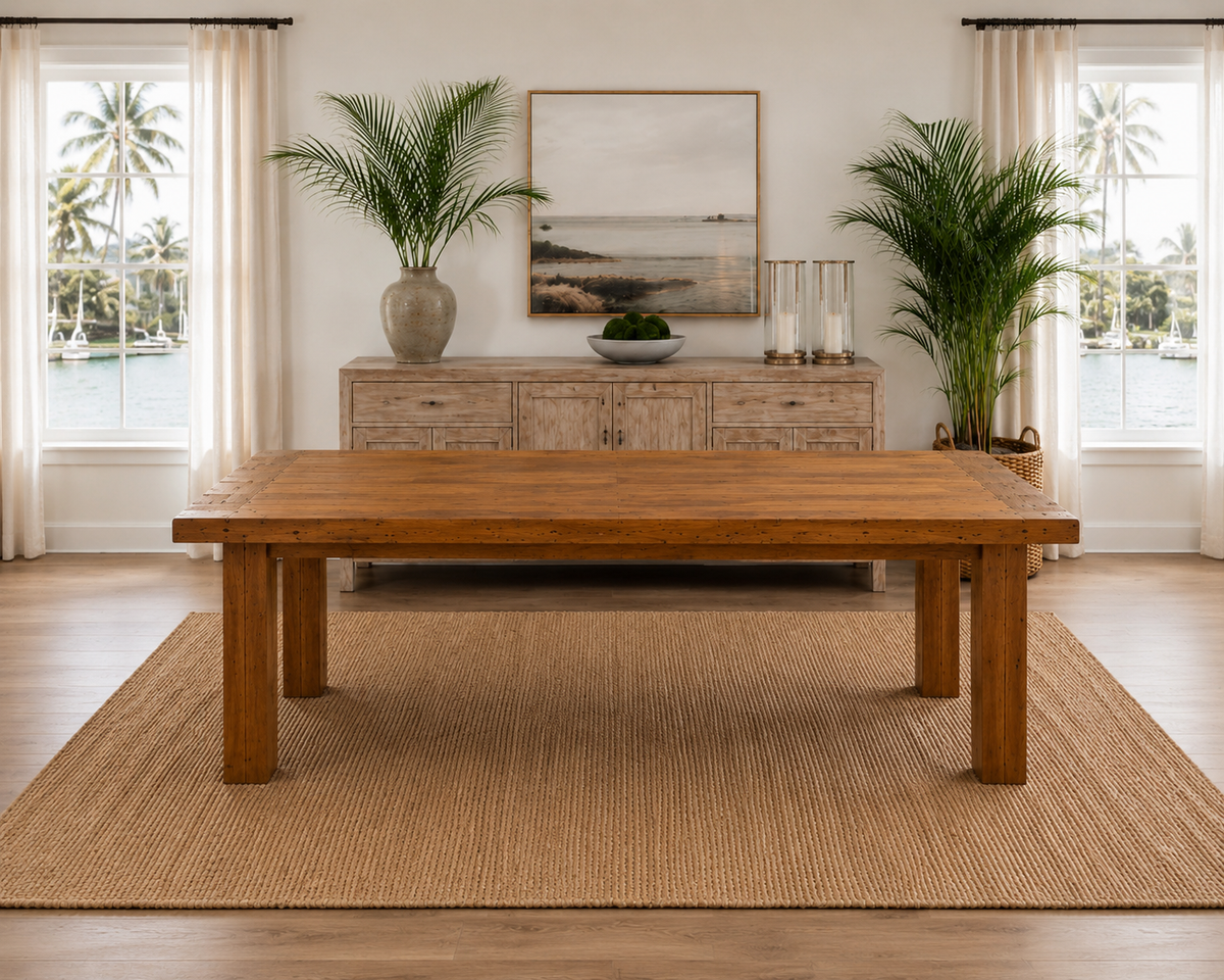 The Broward Design Center Recycled Teak Dining Table – 79"