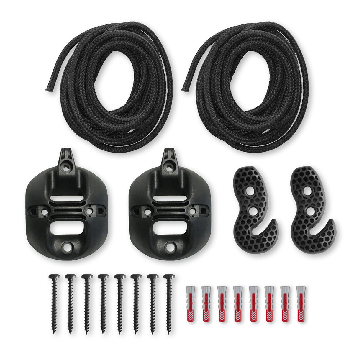 LA SIESTA CasaMount 2rope Black Hammock Suspension Set