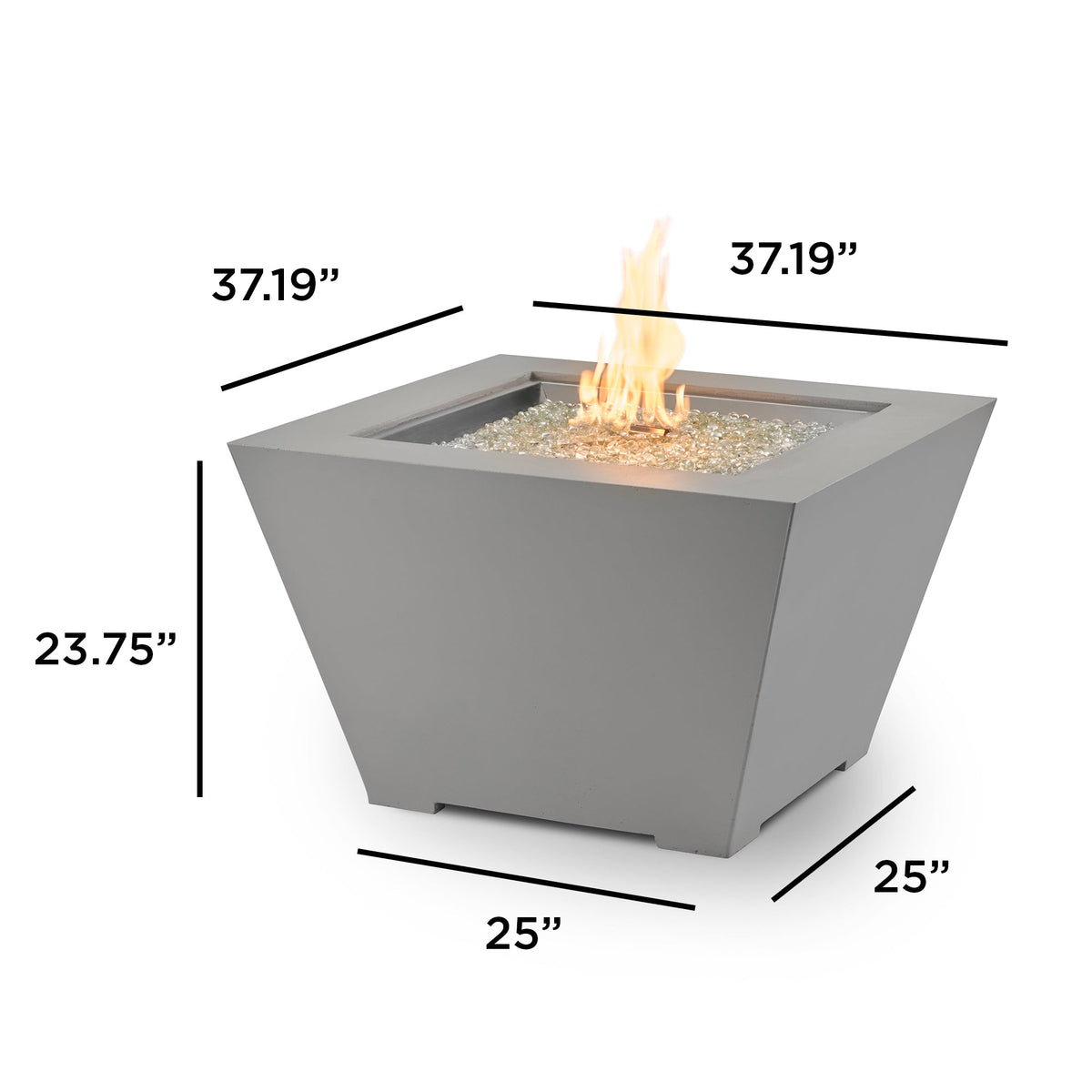 Outdoor GreatRoom Cove 37" Trapezoid Concrete Gas Fire Pit