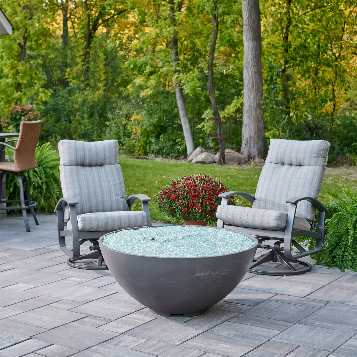 Cove Edge 42" Concrete Gas Fire Pit Bowl by Designing Backyards