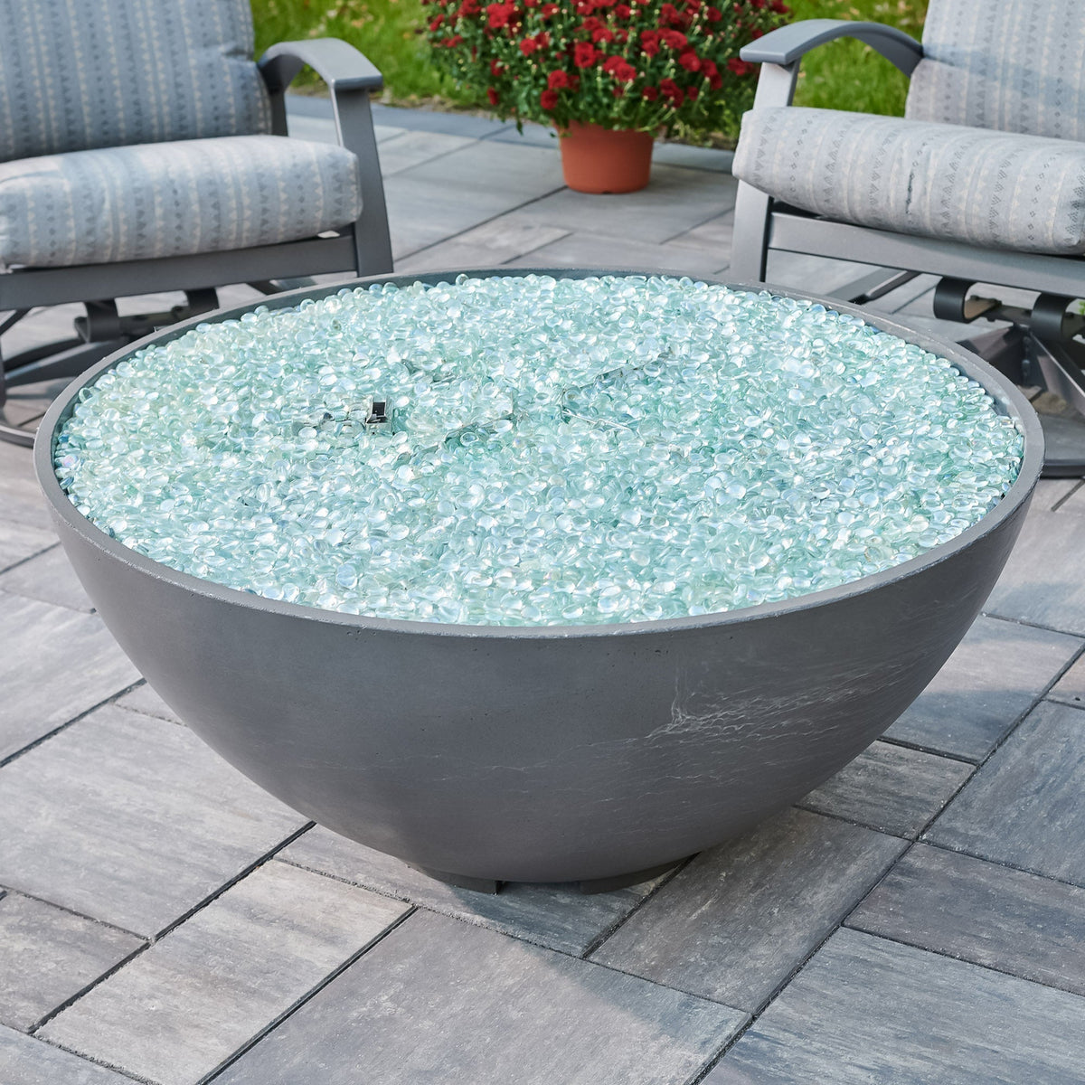 Cove Edge 42" Concrete Gas Fire Pit Bowl by Designing Backyards