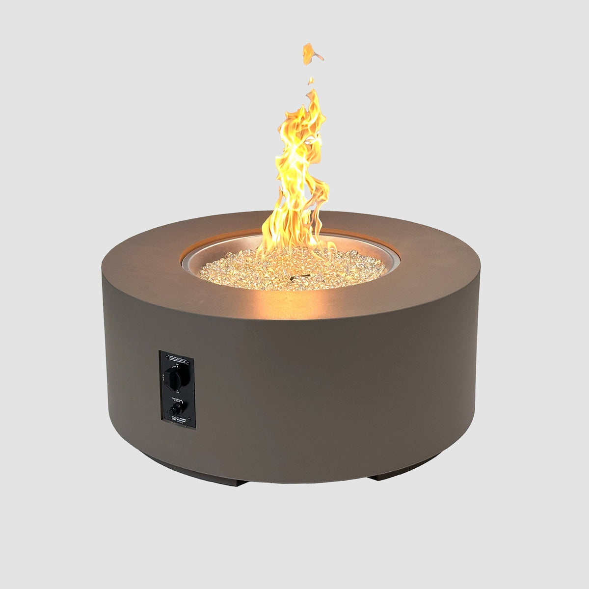 Outdoor GreatRoom Cove Round Concrete Gas Fire Pit Table | 36"–72"