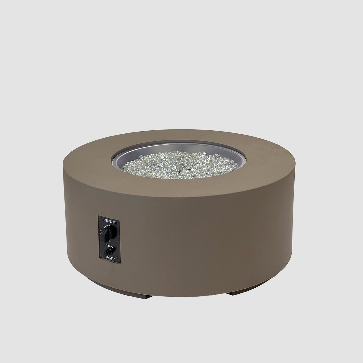Outdoor GreatRoom Cove Round Concrete Gas Fire Pit Table | 36"–72"