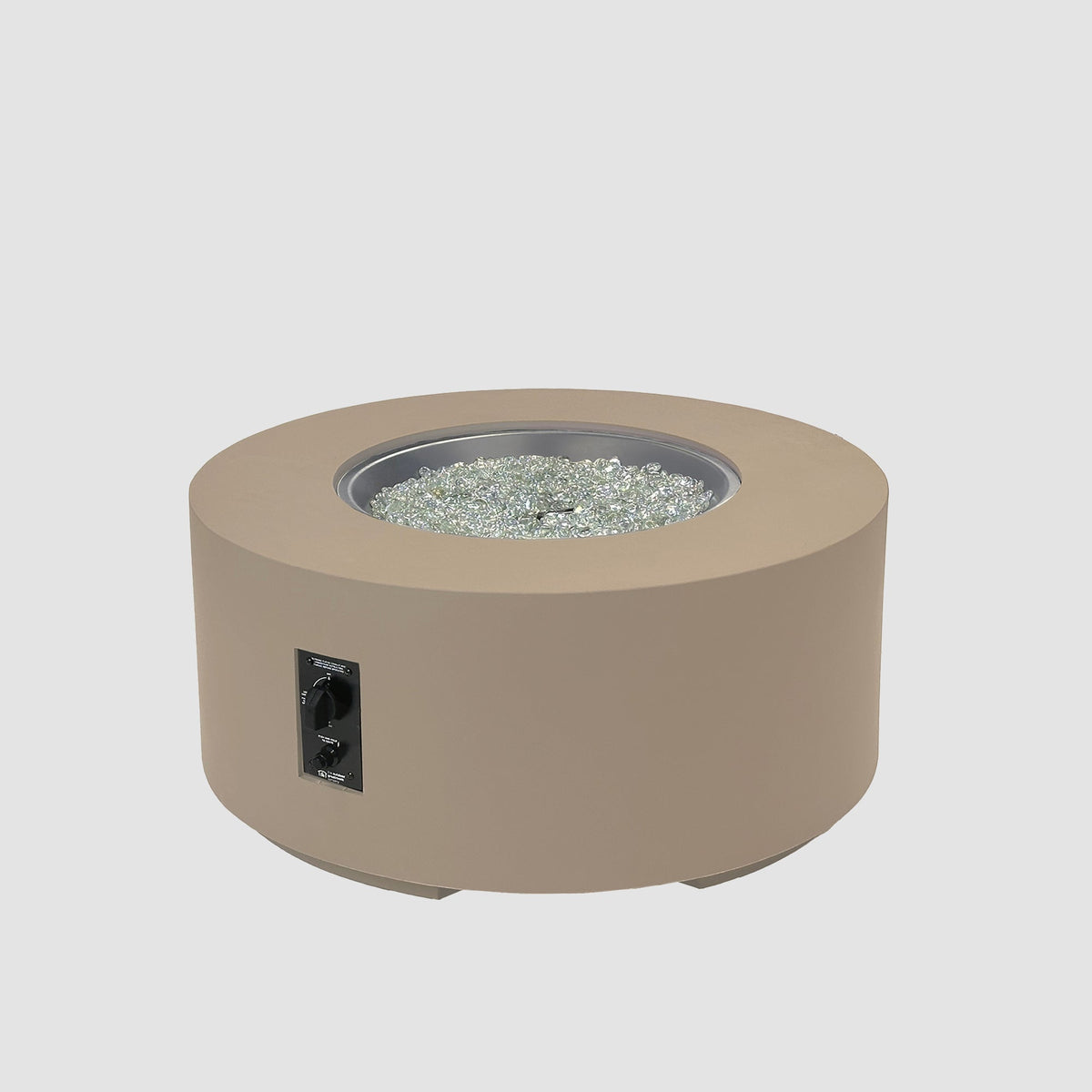Outdoor GreatRoom Cove Round Concrete Gas Fire Pit Table | 36"–72"