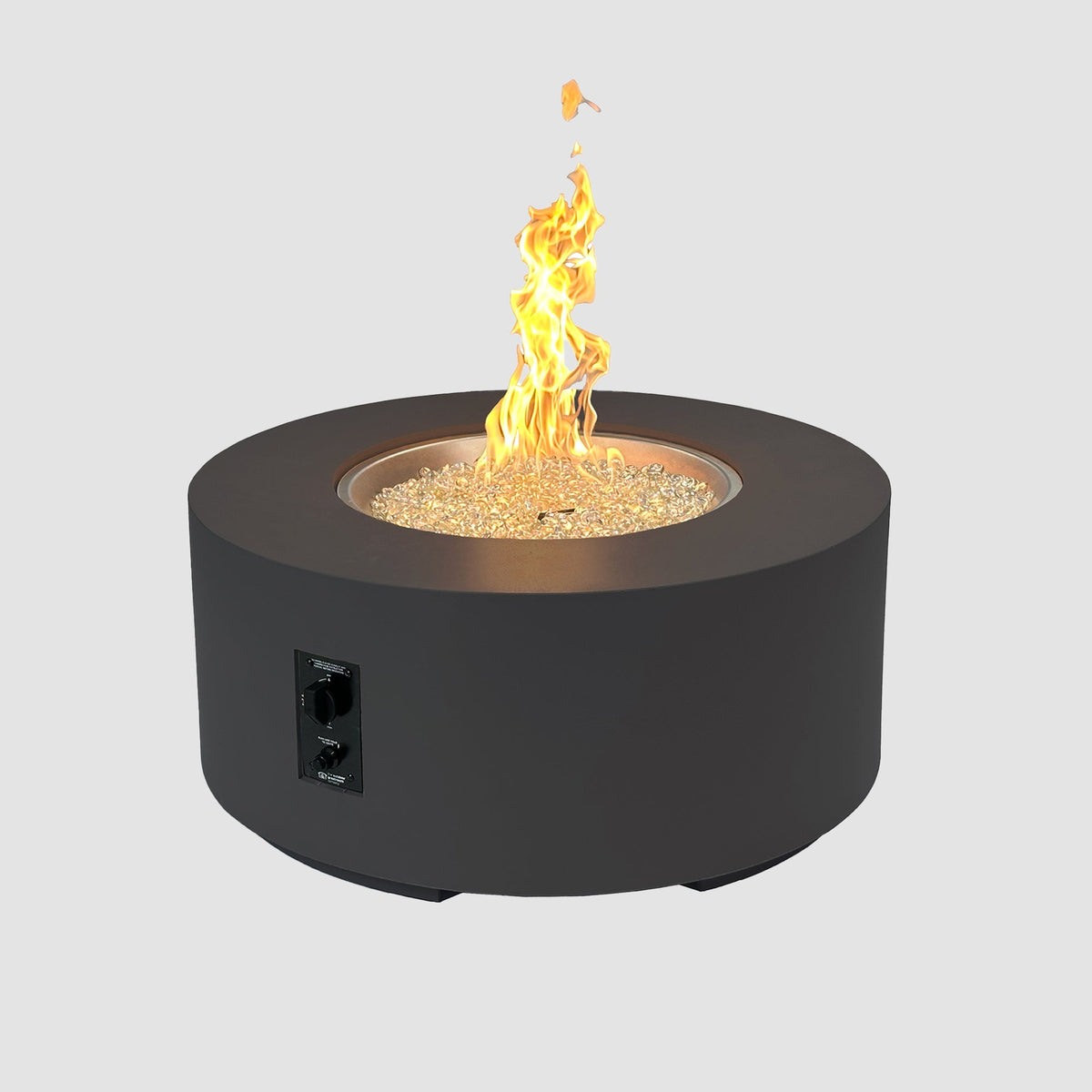 Outdoor GreatRoom Cove Round Concrete Gas Fire Pit Table | 36"–72"