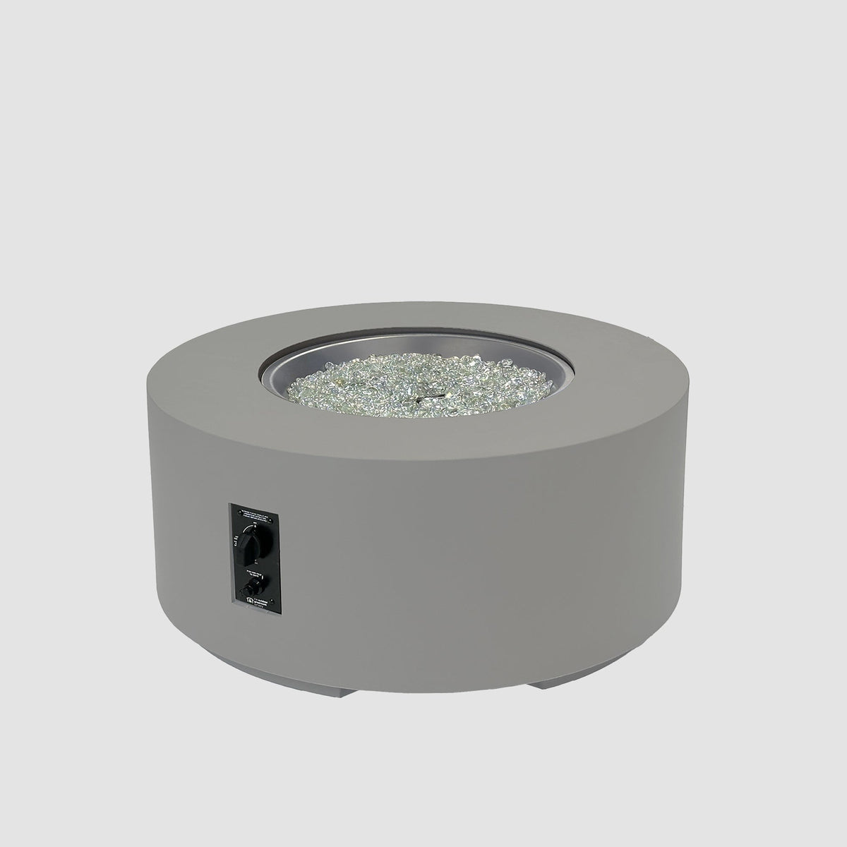 Outdoor GreatRoom Cove Round Concrete Gas Fire Pit Table | 36"–72"