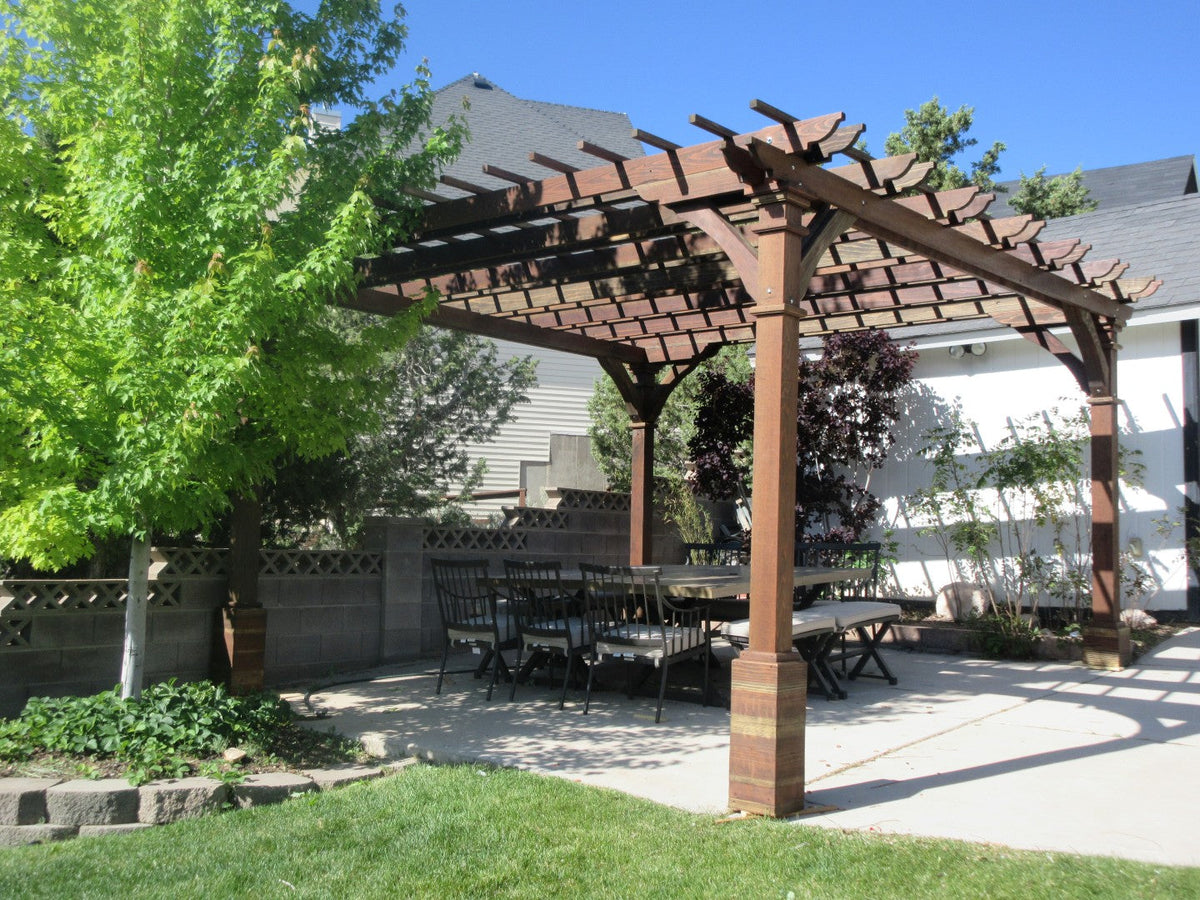 Best Redwood Pacific Double Beam Premium Pergola