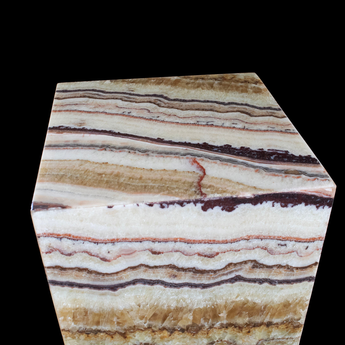Rare Earth Gallery Aqua Onyx Square Pedestal Luminary