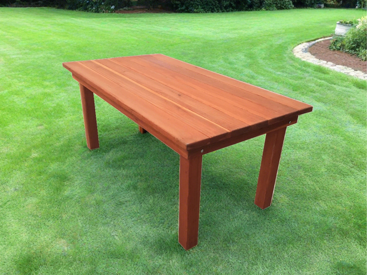 Best Redwood Farmhouse Redwood Dining Table