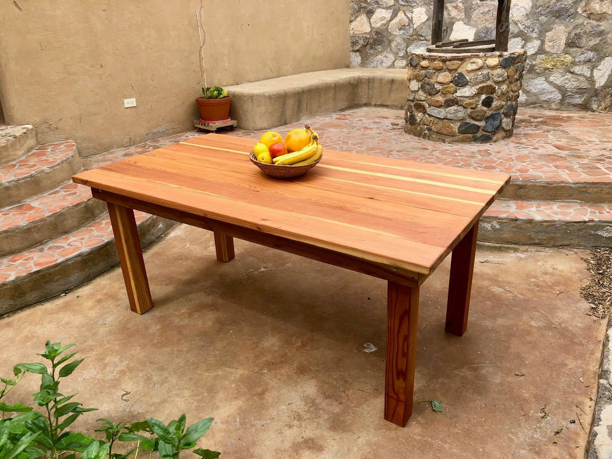 Best Redwood Farmhouse Redwood Dining Table