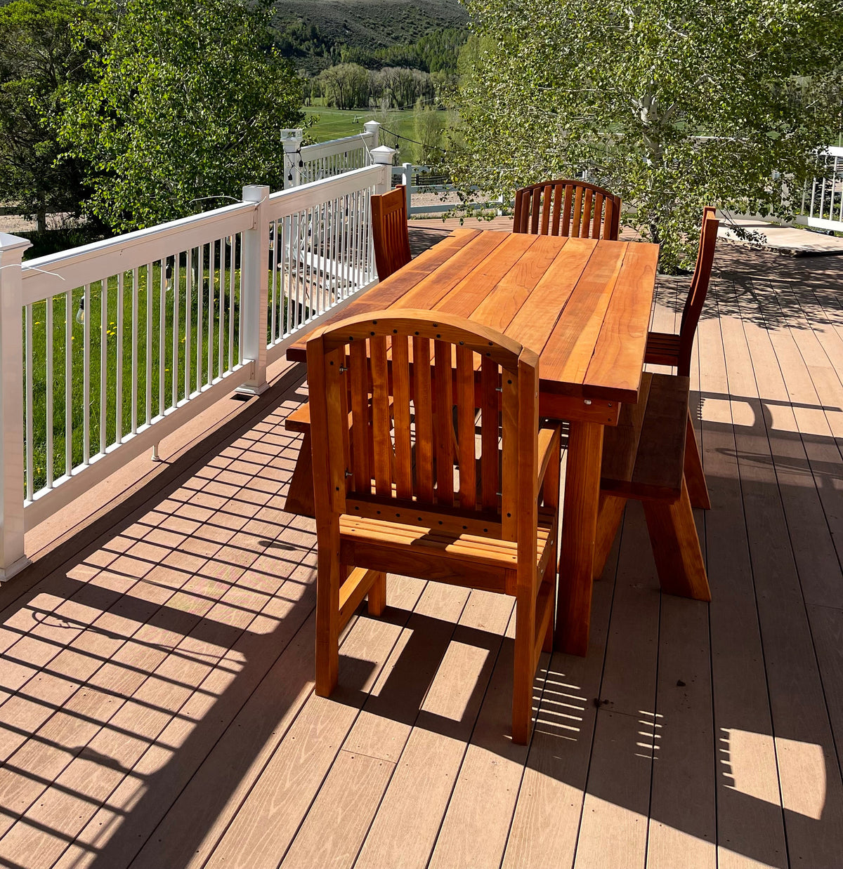 Best Redwood Farmhouse Redwood Dining Table