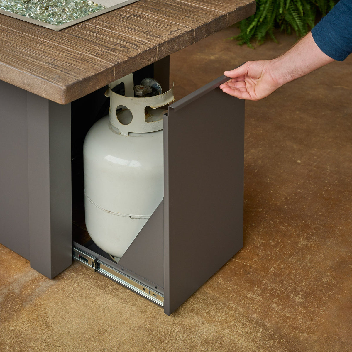 The Outdoor GreatRoom Company Havenwood 62-Inch Linear Gas Fire Pit Table