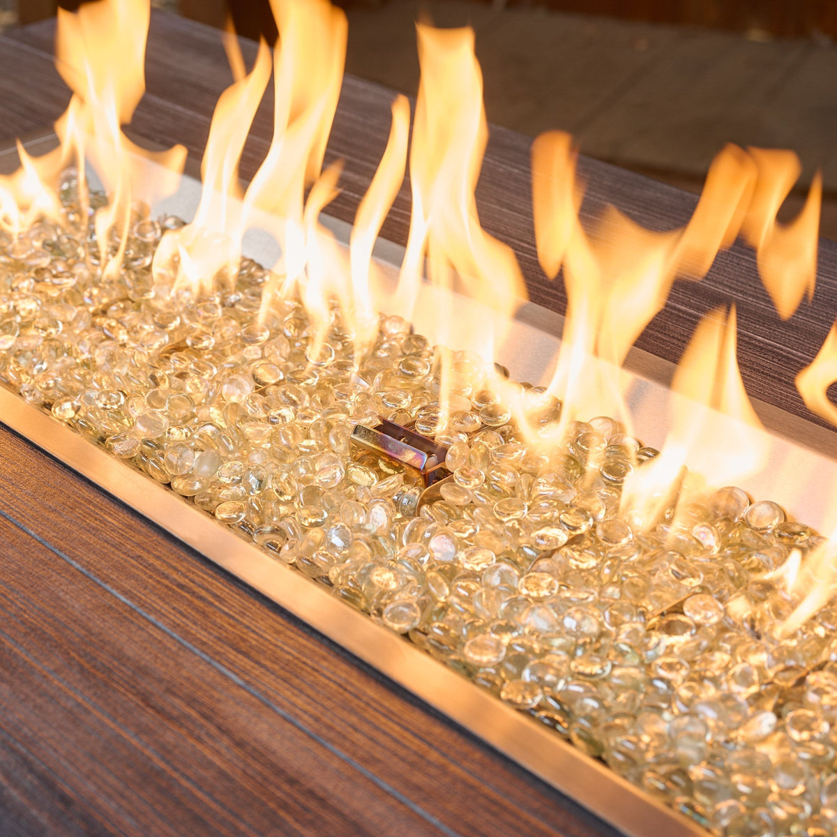 The Outdoor GreatRoom Company Havenwood 62-Inch Linear Gas Fire Pit Table