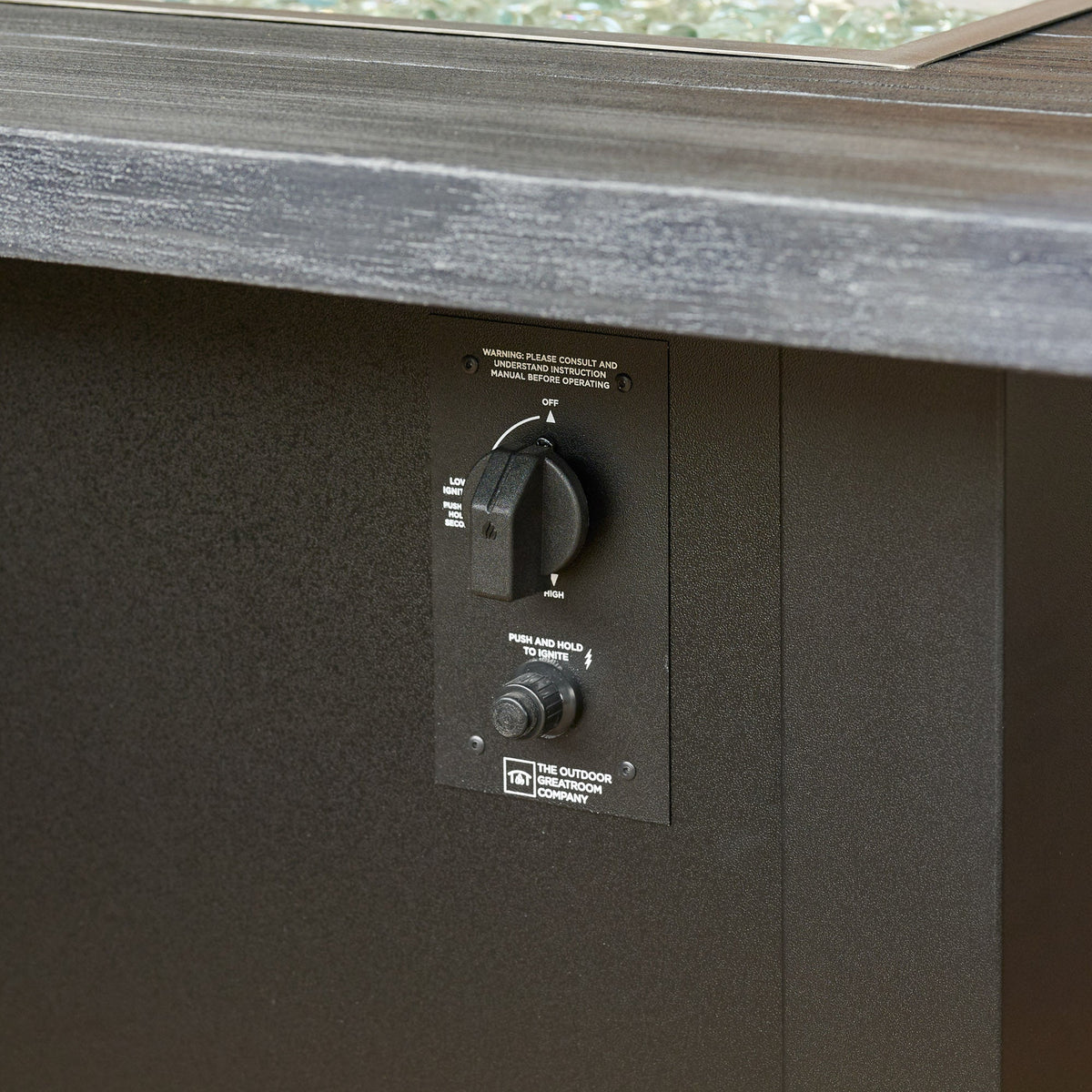 The Outdoor GreatRoom Company Havenwood 62-Inch Linear Gas Fire Pit Table