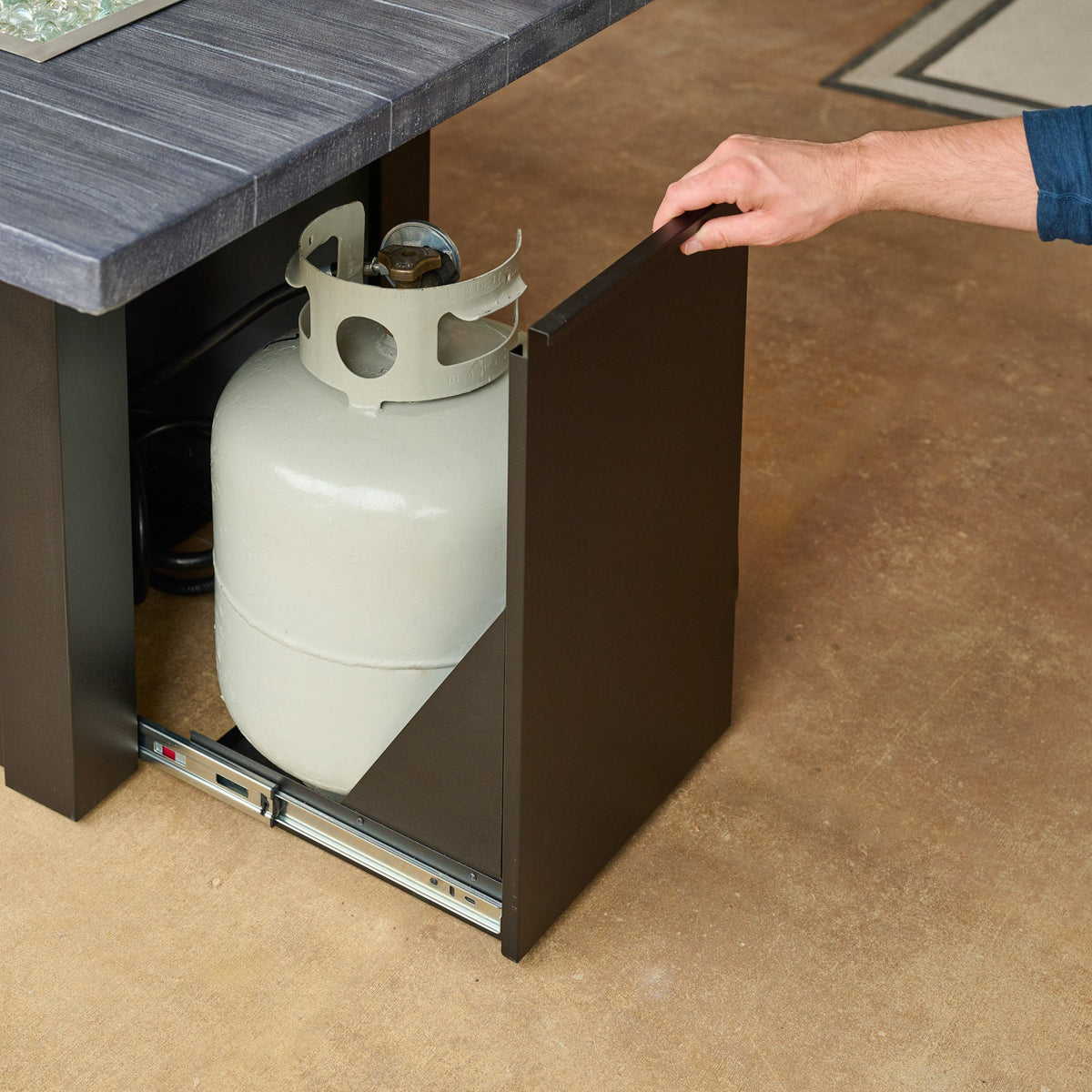 The Outdoor GreatRoom Company Havenwood 62-Inch Linear Gas Fire Pit Table